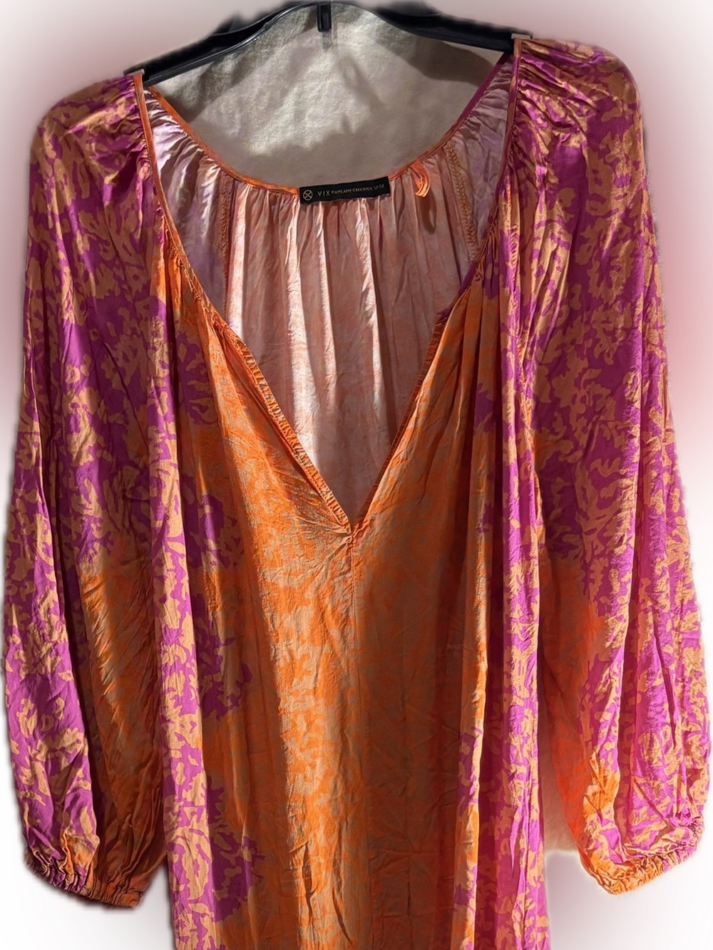 ViX Paula Hermanny Coral Pink Swim Suit Coverup. Size Medium